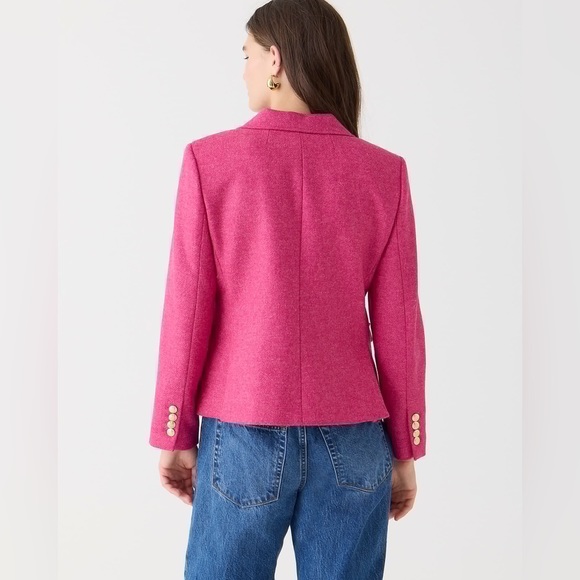 NWT J.Crew Shrunken-fit Blazer In Pink English Wool - Picture 3 of 6